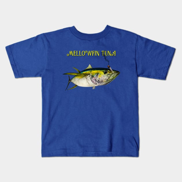 MELLOWFIN TUNA Kids T-Shirt by Art by Paul